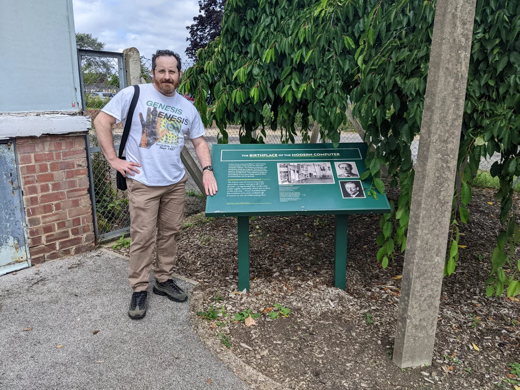 Standing outside the hut where the Colosus code breaking computer was
housed